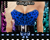 [C] Leopard Dress Blue