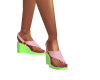 pink and green sandals