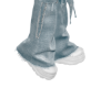 Denim black boots