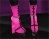 Pink black boots