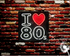 80's Love Brick Wall
