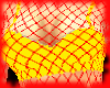 YellowRed Fishnet Top