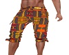 Orange Madras shorts/Gee