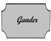 Gander Name Plate