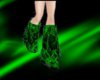 black+green rave boots