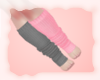 A: pink n grey legwarmer