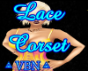 Lace corset pink/yellow