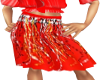 {S} Red Skirt Beaded