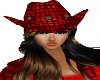 FANCY RED COWGIRL HAT