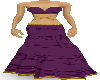 purple music print gown