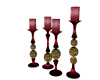 Burgundy Gold Candles