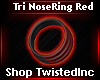 Tri NoseRing Red