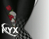 ! SKULL ROSE DENIM FLARE