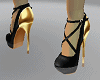 Gold Black Shoes