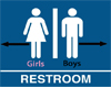 Girl&Boy bathroom sign