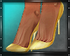 V| Classic Gold Pumps