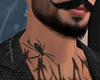 JV Spider Neck Tattoo