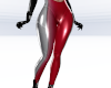 Red Seamed PVC Pants