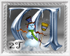 ~2T~ W  Letter Snow Man