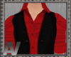 Red Shirt with Waistcoat