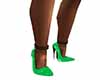 (TR) Green Pvc Heels