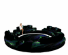 salon rond black&green