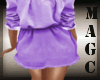 Purple denim dress