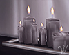 Silver Floor Candles