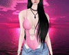 N - pink dress