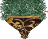 Sconce Blk Gold w/IVY