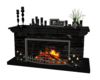 rose black fireplace