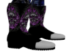 purple skull boot