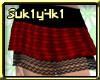 Plaid Tulle Skirt Red