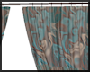 3 Panel Teal / Brown ~