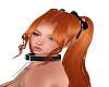 pigtails red /black bow