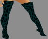 ! Leopard boots (teal)