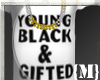 YOUNG BLACK&GITFED TOP