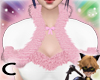 (C) White/Pink Fur Shrug