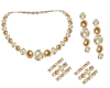 Gold/Cream Jewelry Set