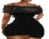 Black Sheer Ruffle Mini