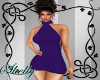 {SS} Zipper Purple Dress