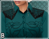 Western Teal Shirt Jeans