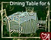 Mari Dining Table for 4
