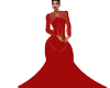 OSCAR RED LACE GOWN