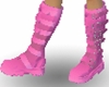 Pink Buckled Boots