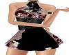 multi flowers mini dress