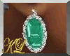 [KL]Emerald oval earring