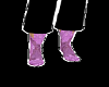purple flower boots