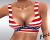 Red, White, Blue Tie Top