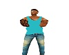 Teal Tank & Jeans Fit